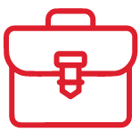 Red briefcase icon