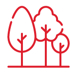 Red trees icon