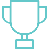 Teal trophy icon