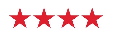 Red 5 star icon