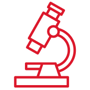 Red microscope icon
