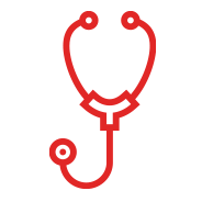 red stethoscope icon